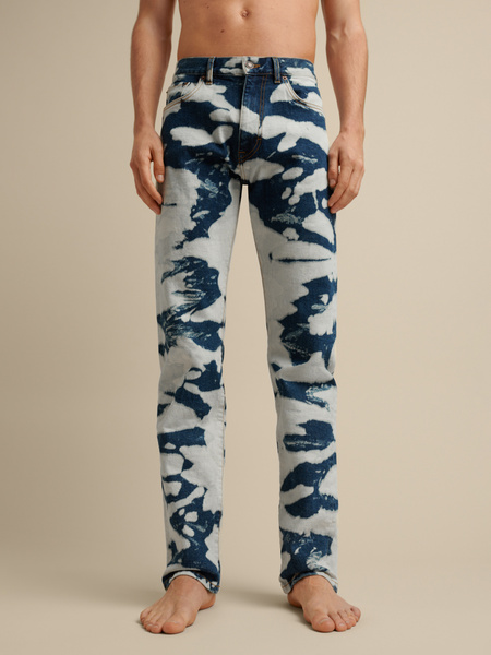 Jeanerica Jeans \u0026 Co. Autobahn Tie-dye Straight-leg Jeans In Blue Multi |  ModeSens