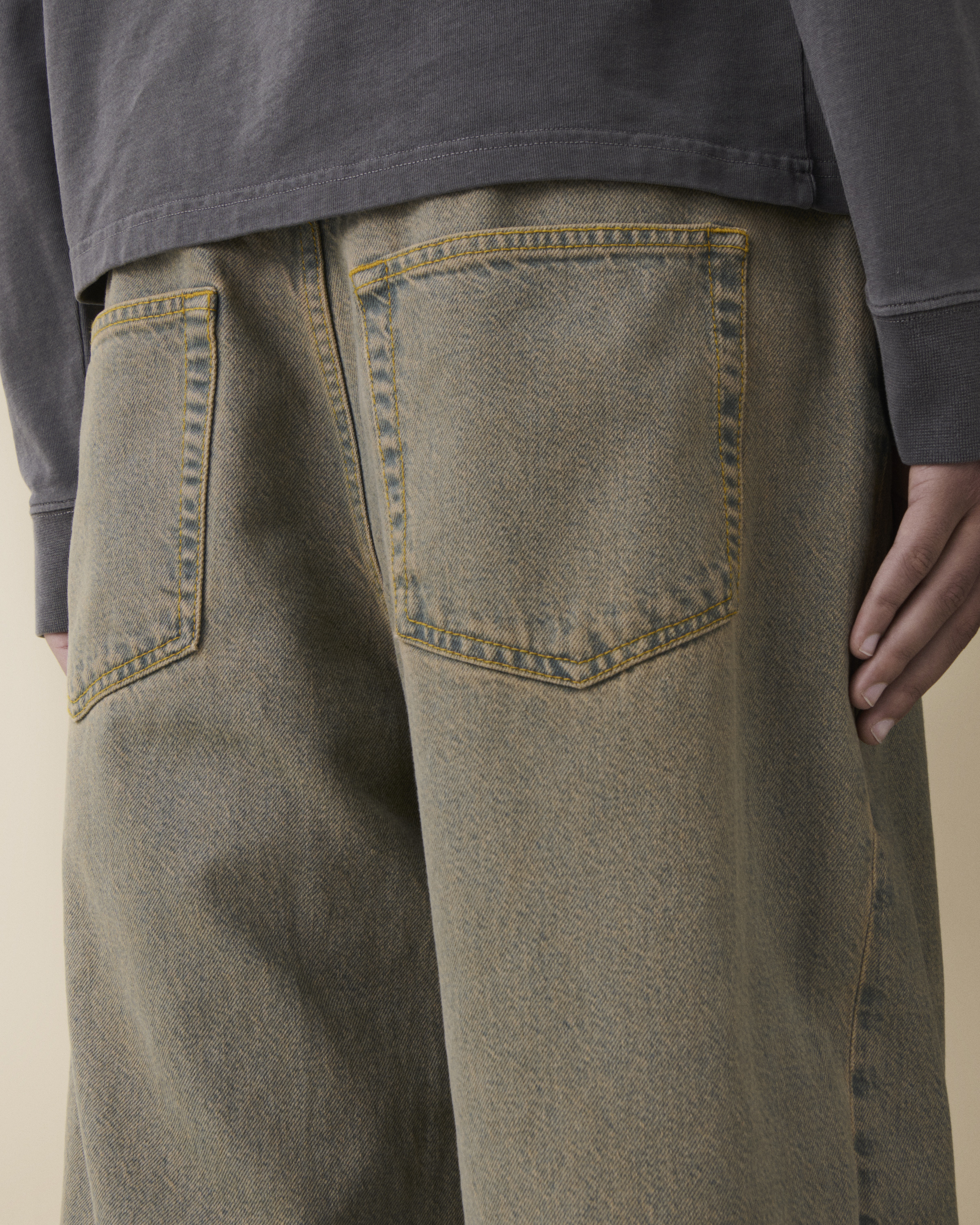 Jeanerica Logo-patch Jeans In Blue