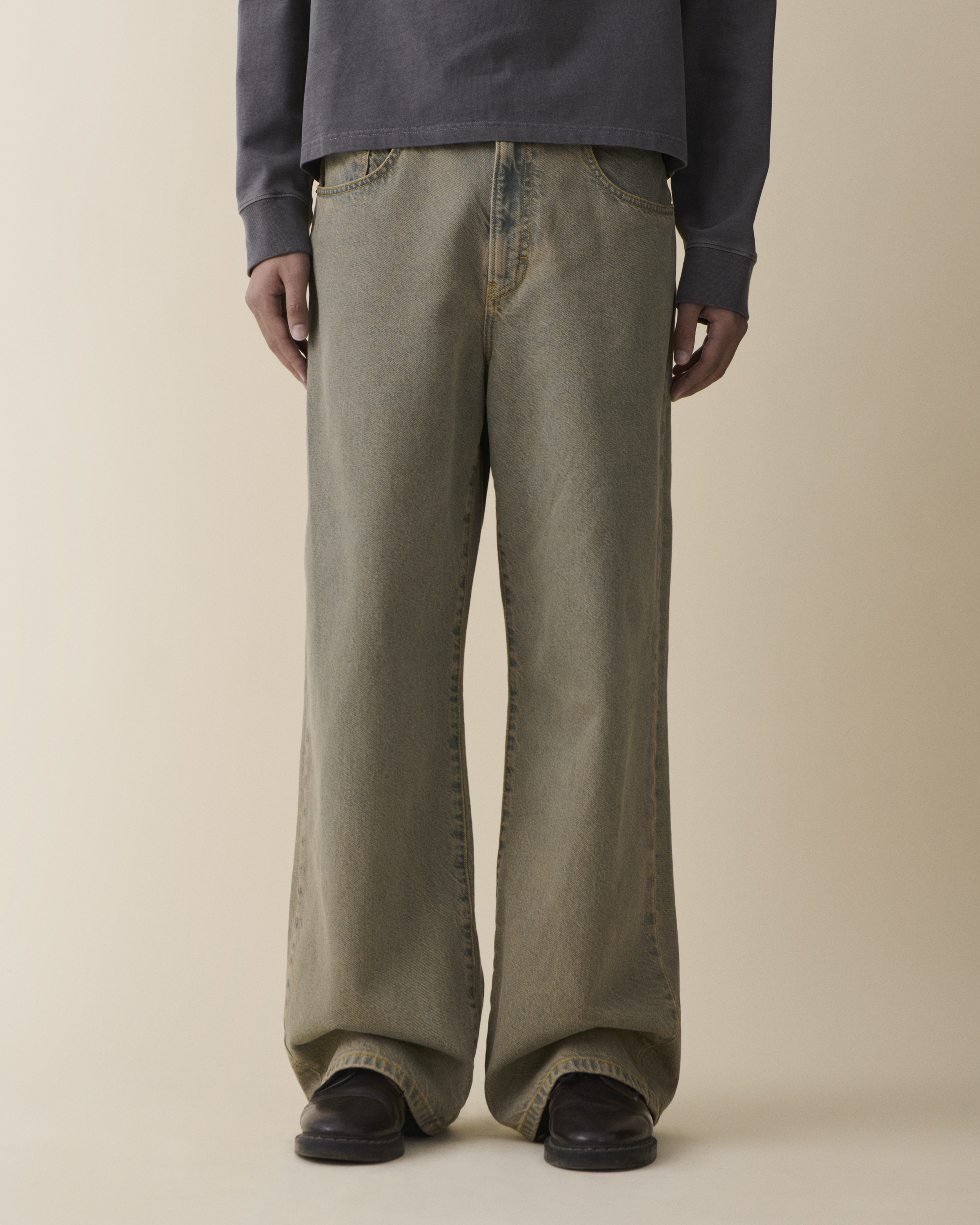 Jeanerica Logo-patch Jeans In Blue
