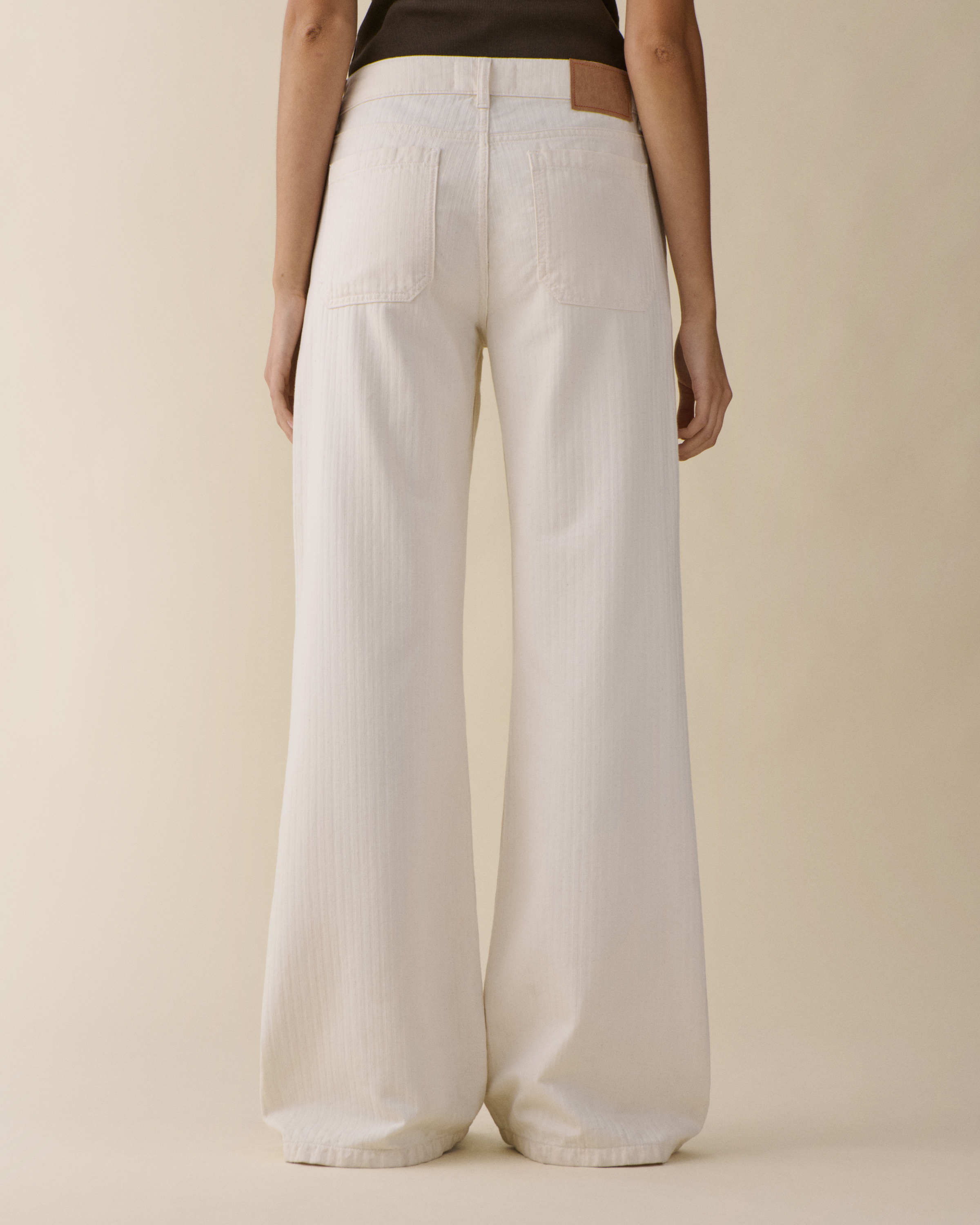 Jeanerica Guell Pants Chevron Ecru In Neutral